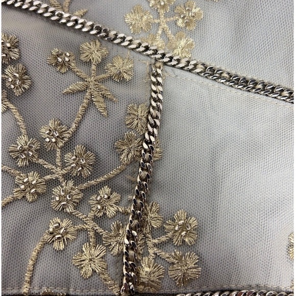 Self-Portrait Cream and Gold Lace Midi Dress - Picture 3 of 4